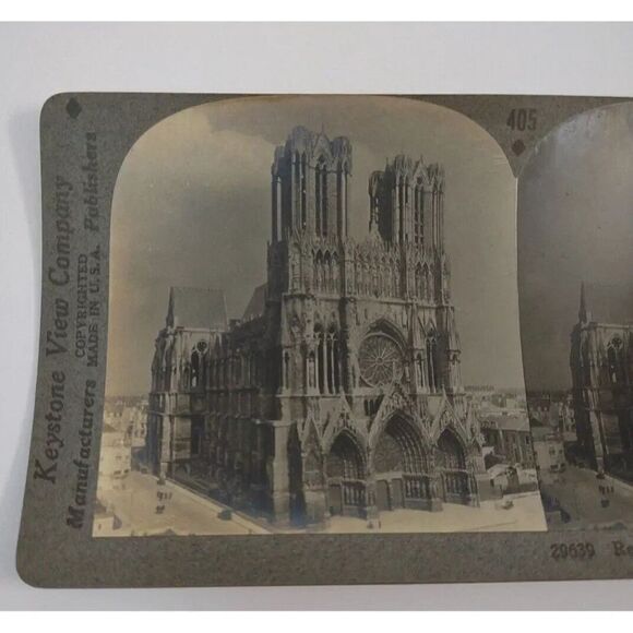 Restored Cathedral - Reims, France - KEYSTONE VIEW CO - STEREOVIEW - Picture 2 of 10
